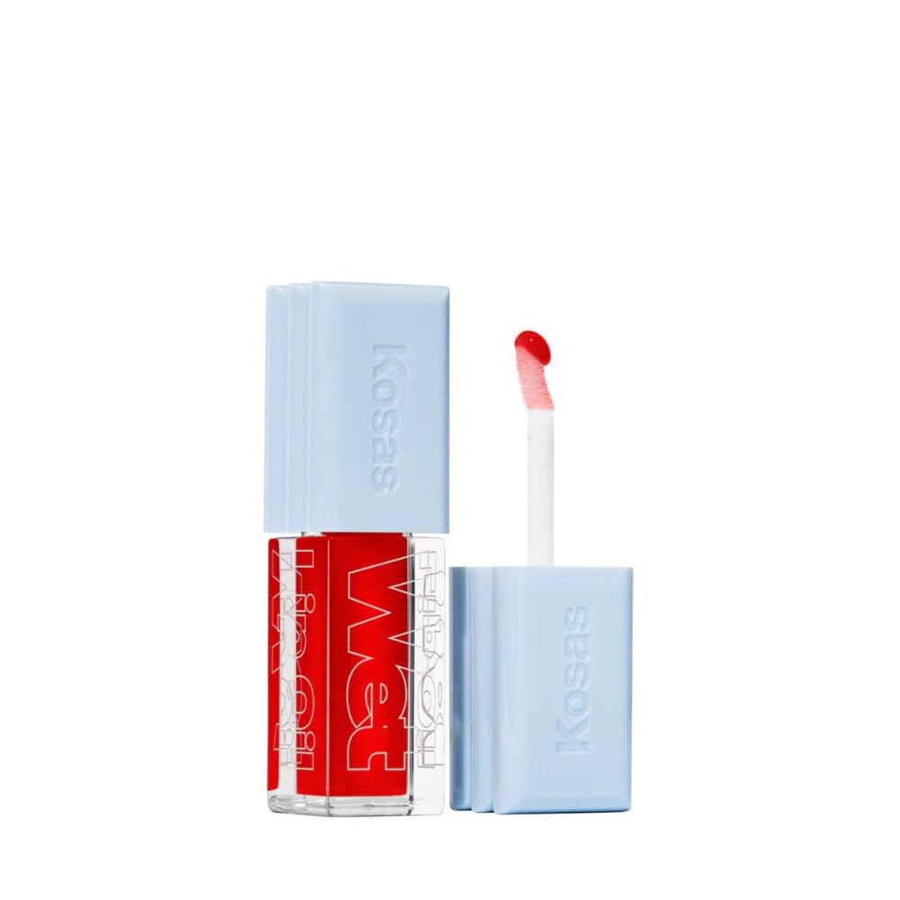 Kosas Wet Lip Oil Slushy Sheer Cherry Red Lip Gloss Lip Balm